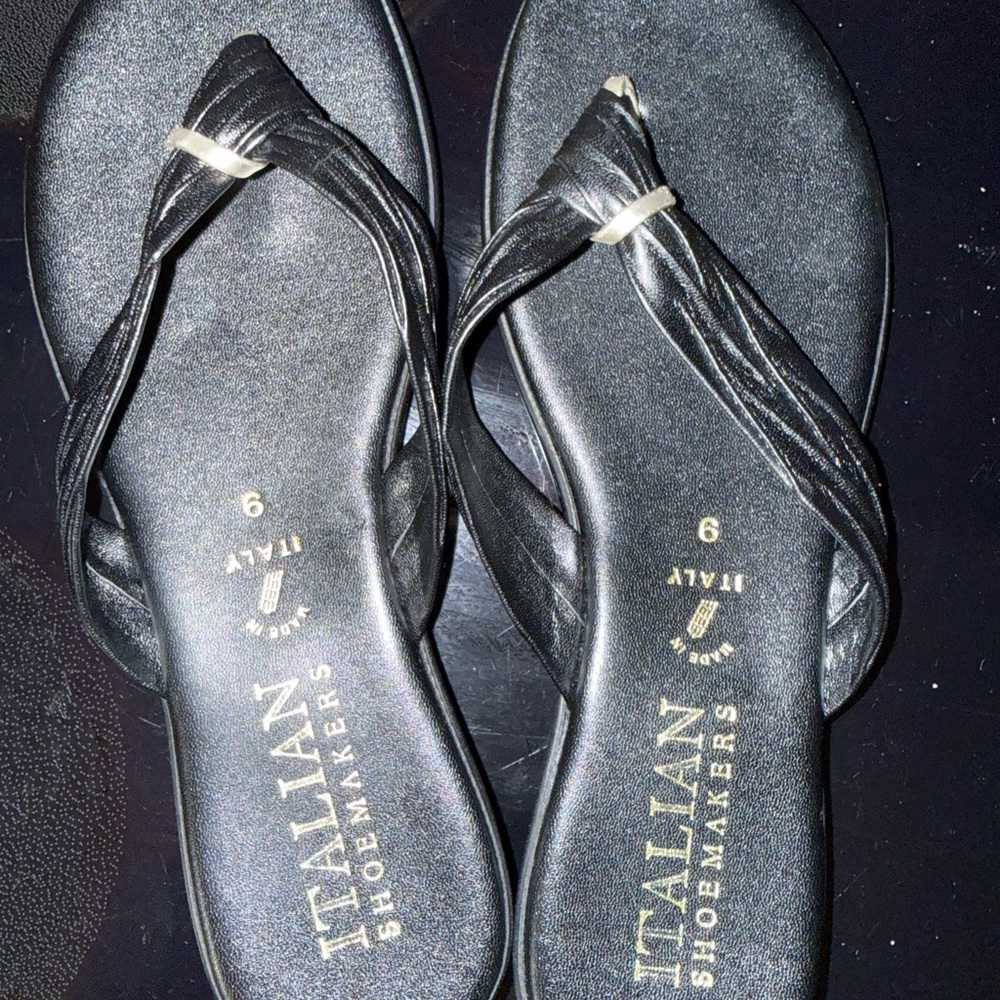 Italian Shoemakers Elegant Black Sandals